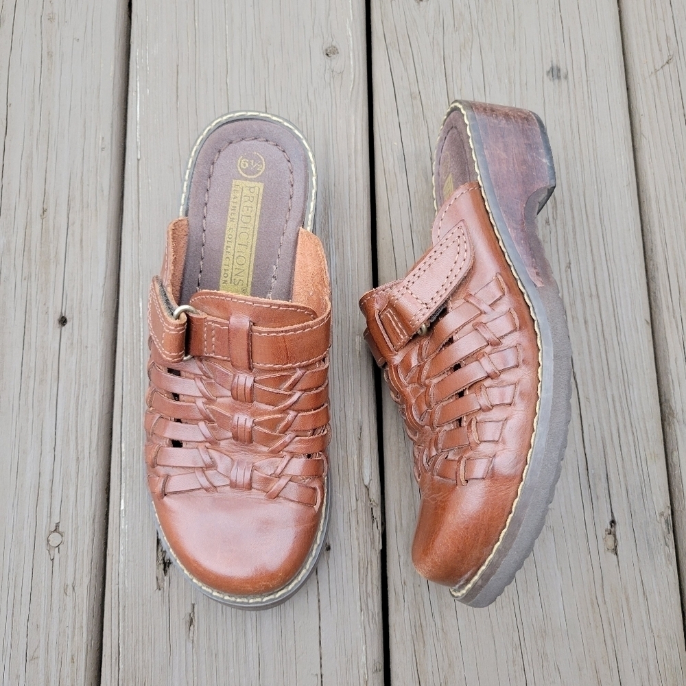 Vintage 90s y2k Predictions Strappy Caged Huarache Buckle Jesus Mules‎ Sandals